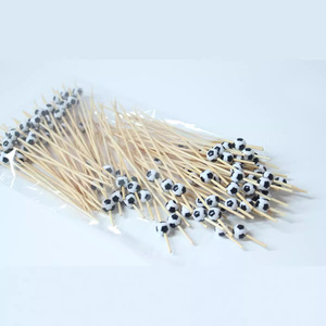 Stuzzicadenti di bambù lunghi 4.72 pollici calcio calcio picconi frutta da Cocktail <span class=keywords><strong>per</strong></span> antipasti <span class=keywords><strong>per</strong></span> le decorazioni della festa di compleanno - Product Image 2