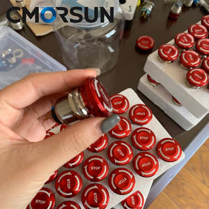 Bouton <span class=keywords><strong>d</strong></span>'<span class=keywords><strong>arrêt</strong></span> <span class=keywords><strong>d</strong></span>'urgence étanche IP65 en acier inoxydable rouge, 19 mm, normalement fermé, tête champignon, 3 broches, alimentation 250 V - Product Image 6