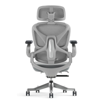 Chaise de bureau ergonomique pliable à dossier haut avec inclinaison à quatre positions, soutien lombaire réglable et repose-pieds pour le bureau à domicile