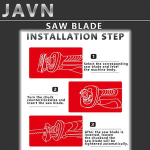 JAVN-Scie sabre électrique sans fil 12000 tr/min, scie sabre à vitesse variable en métal, outil de coupe de bois, personnalisation d'usine, bricolage - Product Image 5