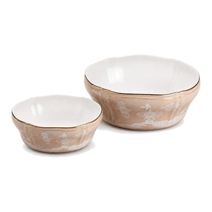 Kit de bols à fruits et tasses en porcelaine italienne orientale 7+10 pouces, motif floral, résistant au lave-vaisselle, emballage coffret cadeau complet, vente chaude - Product Image 2