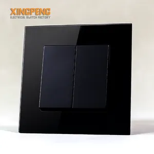 86*86mm Tempering Glass Plate switch standard bottom wall switch light on/off wall light toggle switch