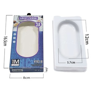 Emballage de câble de données pour accessoires de téléphone portable avec logo personnalisé, câble de charge suspendu 3 en 1, boîte de câble avec trou de suspension - Product Image 3