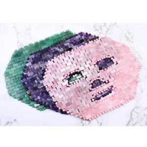 Kustom Ukuran Besar Alami Pendingin Massager Kristal Giok Ungu Ametis Penyembuhan Wajah Masker Mata Alami Masker Wajah Amethyst Masker - Product Image 6