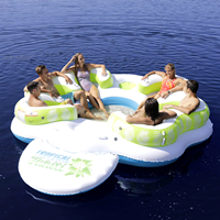 Île flottante gonflable personnalisée pour 5 personnes, en plastique, pour piscine, plage, baie, fête, baignade et détente