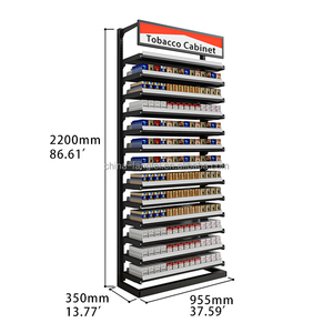 Một mặt kim loại hiển thị đứng nhiệm vụ ánh sáng khói cửa hàng Kệ đẩy kéo thuốc lá Rack hiển thị - Product Image 4