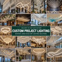 Lustre suspendu LED personnalisé en verre et plumes, style Guangdong, pour chambre, hôtel, plafond haut, escalier