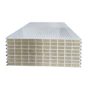 Bền Vật Liệu Kim Loại Màu Thép Bánh Sandwich Bảng Điều Chỉnh Thủy Tinh Magiê Rock Len Hội Đồng Quản Trị Cho Phòng Lạnh Tường Mái Nhà <span class=keywords><strong>Prefab</strong></span> Biệt Thự - Product Image 1