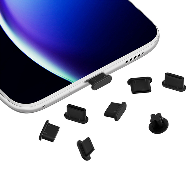 Silicone Anti-dust Plug Type C Dust Plug 3.5mm Earphone Jack Cover USB Type-C Charging Port Dust Plug