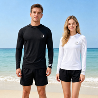 DIVERSTAR UPF 50+ 0.5MM Rash Guard à manches longues avec capuche, respirant, séchage rapide, logo personnalisé OEM