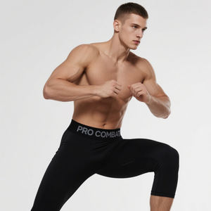 Fabricación de ropa para hombres, entrenamiento de gimnasio, compresión, pantalones activos, mallas deportivas, mallas largas para hombres - Product Image 1