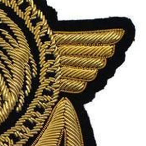 Best Quality Pocket Badge OEM <b>Sew</b> on Hand Made Embroidery Badges Factory Price Hand Embroidered Bullion Wire Badges - Product Image 5