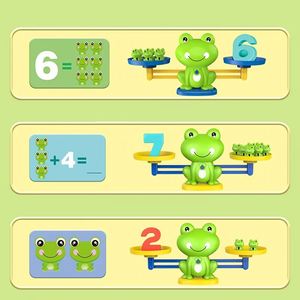 Juguete de Equilibrio Digital con Forma de Rana para Niños, Rompecabezas Educativo Temprano, Aprendizaje de Sumas y Restas, Equilibrio Matemático - Product Image 4