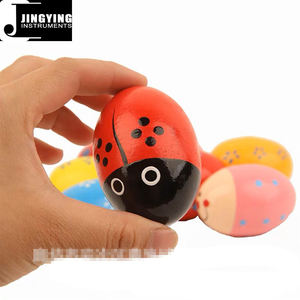2024 musica Jingying educazione precoce <span class=keywords><strong>strumento</strong></span> musicale, cartone animato in legno colorato Egg <span class=keywords><strong>Shakers</strong></span> Orff bambini strumenti ritmici - Product Image 4