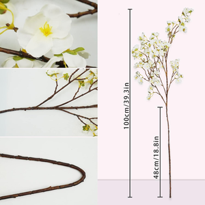 Fiori Artificiali di Alta Qualità con Steli Bianchi per Rosh Hashanah, Giorno del Ringraziamento, Dussehra, Vijayadashami, Natale, Yule, Noel, Chrimbo - Product Image 2