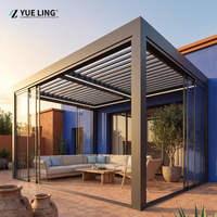 Pergola Progola sur mesure en aluminium à lames orientables pour entrepreneurs et constructeurs, terrasse extérieure, protection contre le soleil et la pluie