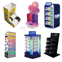 TERMEIN Présentoir de Comptoir Rotatif à Niveaux en Acrylique LED Premium pour Sachets de Nicotine et Snus, pour la Vente au Détail en Stations-Service