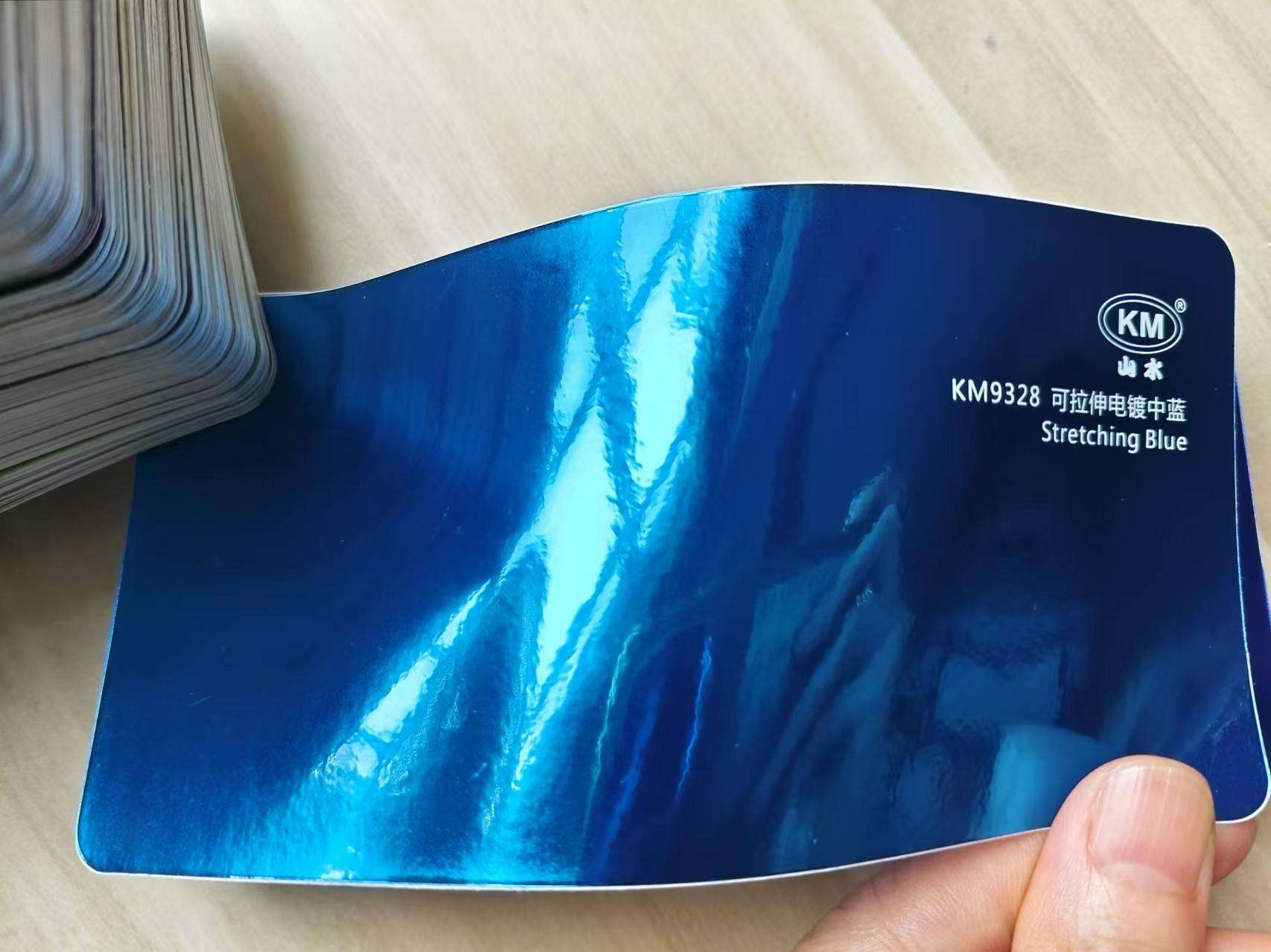 Stretching chrome blue