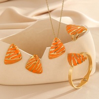 Accessoires de mode, ensembles de boucles d'oreilles et de colliers, ensemble de bijoux en acier inoxydable pour femmes, Joyeria De Acero Inoxidable Por Mayor
