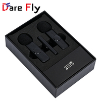 Dare Fly Chine Personnalisé 2.4g Mic Microphone Téléphone En Direct Portable Lavalier Sans Fil Iinterview Microphone Professionnel