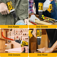 Ensemble de perceuse sans fil pour la maison, batterie et chargeur, kit de perceuse-visseuse, poignée confortable, bonne aide pour les outils de bricolage
