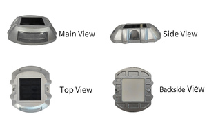 แผ่นสะท้อนแสงรูปเกือกม้าสำหรับถนน ทำจากอะลูมิเนียมหล่อขึ้นรูปด้วยพลังงานแสงอาทิตย์ ใช้เป็นไฟนำทางกลางคืนและไฟเตือนจราจรแบบยกพื้น - Product Image 6