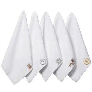Khách sạn sang trọng khăn Set Ai Cập bông tay mặt khăn trắng 100% bông tay golf khăn