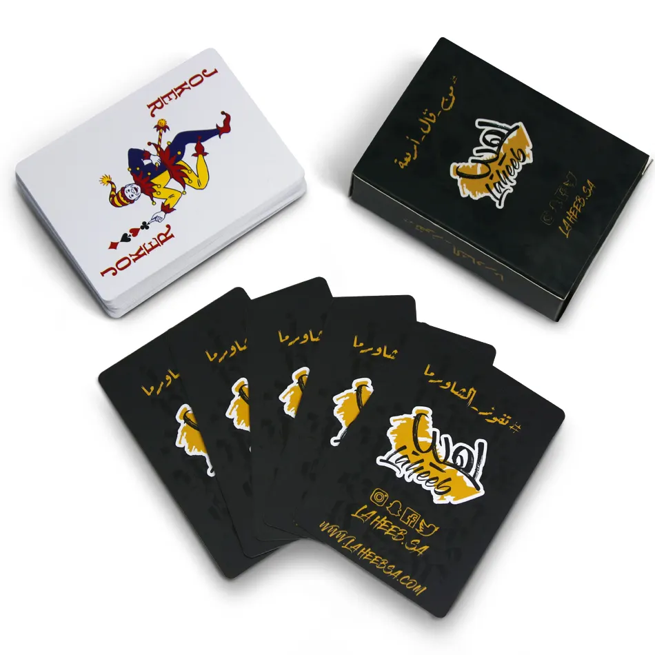 مخصص شعار 100% بوكر البلاستيك بطاقات للعب s السعودية العربية 32 بطاقات Baloot للماء PVC بطاقات للعب