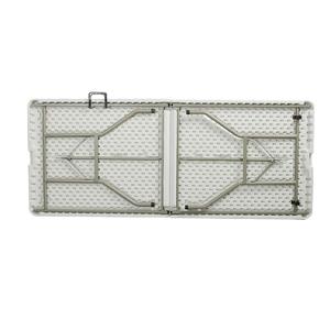 Portable 6ft <b>White</b> HDPE Plastic Folding <b>Table</b> Modern Wedding Picnic Rectangle 180cm Lightweight In-Half Design Hotel Hospital - Product Image 4