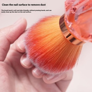 Diamond Blush <b>Brush</b> Multi-Color Custom Logo Crimped Ferrule Beauty Makeup Nail <b>Dust</b> Tool for Gift Promotion Cosmetic Powder - Product Image 5