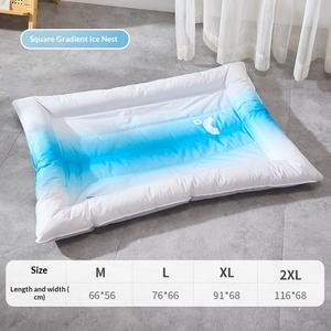 Atmungsaktive Kühlmatte für Hunde & Katzen, Sommer-Hitzelinderung, Blau Verlaufendes Haustier-Schlafbett mit PVC-Gel und PP-Baumwollmaterial - Product Image 6