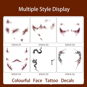 สติกเกอร์ลาย<span class=keywords><strong>สัก</strong></span> All Saints Scar Face Body Art แบบเหมือนจริง พิมพ์ลายด้วยน้ำ กึ่งทำมือ กันน้ำ ได้รับการรับรองมาตรฐาน EN71 - Product Image 5