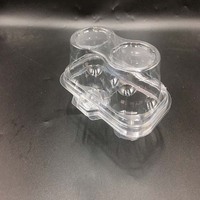 Wegwerp Plastic Blisterdoos Voor Huisdieren Met 6 Holtes Dessertcontainer Met Deksel Cupcake Plastic Clam Shell Box