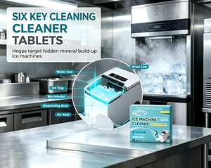 Tablettes nettoyantes pour machine à glaçons de qualité alimentaire, tablettes détartrantes sûres à base d'acide citrique pour le nettoyage des machines à glaçons commerciales et domestiques - Product Image 1