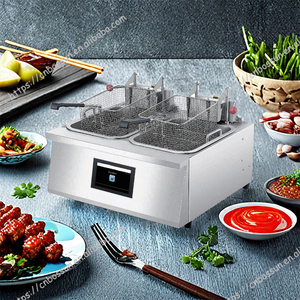 <span class=keywords><strong>Friteuse</strong></span> à poulet <span class=keywords><strong>professionnelle</strong></span> en acier inoxydable à 2 bacs et 2 paniers, <span class=keywords><strong>friteuse</strong></span> électrique pour cuisine commerciale <span class=keywords><strong>220V</strong></span> pour restaurant - Product Image 3