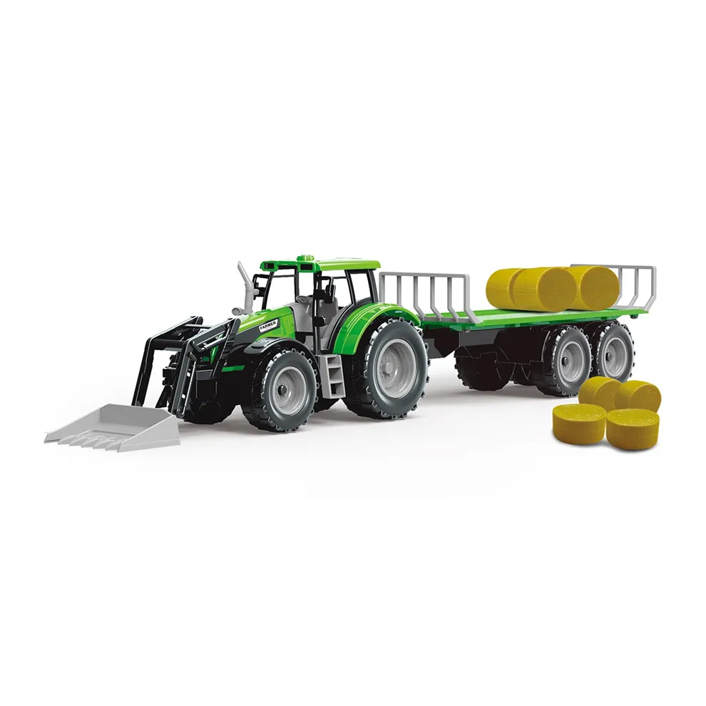 Prezzo ragionevole e giocattoli per mietitrici economici piccoli camion 1/32 giocattoli per trattori agricoli con rimorchio