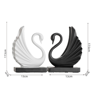 Scultura Creativa <span class=keywords><strong>di</strong></span> Coppia <span class=keywords><strong>di</strong></span> Cigni in Resina, Ornamento da Scrivania Personalizzato, Decorazione per Casa, Ufficio, Soggiorno, Regalo Direttamente dalla Fabbrica - Product Image 2