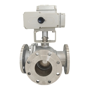 MINASEN Q944F 3 inç Paslanmaz Çelik T/L Tipi Elektrikli Üç Yollu Küresel Vana Kelepçe Bağlantılı PTFE Sızdırmazlık Akış Kontrol Vanası - Product Image 1