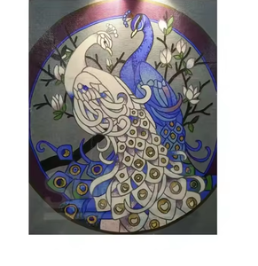 Mural de Pared de Mosaico Resistente al Agua, Ecológico, Hecho a Mano, de 10 mm de Grosor, Diseño Tradicional, Azulejos de Vidrio Artísticos para Interiores de Villas - Product Image 1