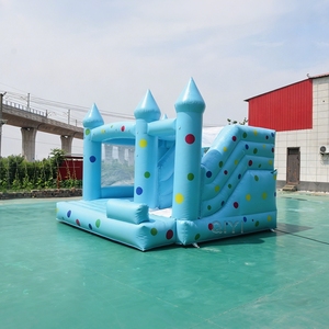 ให้เช่าบ้านลมสีฟ้าสำหรับจัดปาร์ตี้กลางแจ้ง บ้านเด้งดึ๋งเป่าลม PVC บ้านกระโดดเป่าลม บ้านลมเด้งดึ๋ง - Product Image 3