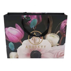Sac cadeau de luxe réutilisable fait main pour mariage, sac de shopping en carton avec poignée, sac cadeau DIY - Product Image 5