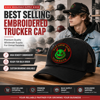 Casquettes Trucker Noires Délavées Personnalisées en Gros avec Broderie 3D en Relief – Casquettes Ajustables pour Commandes en Gros