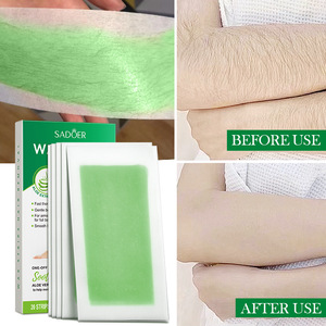 Bandes de <span class=keywords><strong>cire</strong></span> dépilatoires SADOER au miel, double face, pour l'épilation des jambes et des bras – Vente chaude - Product Image 4