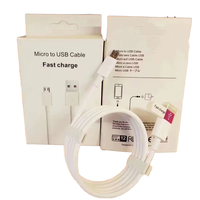 Câble de charge rapide USB A-MICRO de haute qualité, longueur 1m et 2m, pour iPhone et mobiles, vente en gros