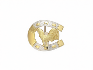 Cinturón con Hebilla Grande de Gallo, Cuero Genuino, Estilo Casual - Product Image 1