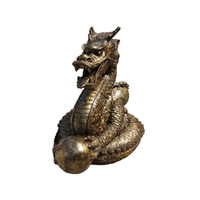Fontaine d'animal de jardin grandeur nature pour extérieur Sculpture en fibre de verre en résine Dragon chinois réaliste Statue personnalisable