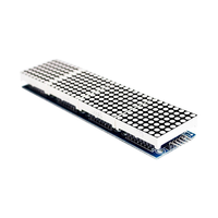 MAX7219 Modul Dot Matrix Modul Kontrol Mikrokontroler Modul Layar Tampilan Dot Matrix 4-in-1 dengan Kabel 5P