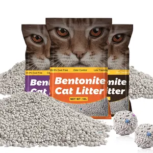 5 लीटर मुद्रित बिल्ली पैकेजिंग बेंटोनाइट कूड़े 25 किलो सस्ते पालतू आपूर्ति बेंटोनाइट बिल्ली कूड़े थोक