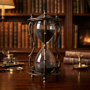 Sablier en verre artisanal de luxe, pièce décorative raffinée pour la maison, le bureau ou la présentation sur le bureau - Product Image 3