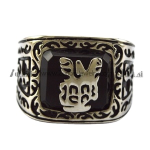 New Arrival Bạc Movie Trang Sức Sự Hồi Sinh Quảng Trường Đen Onyx Nhẫn Từ Các Ma Cà Rồng Nhật Nhật ký Làm Bằng Thép Không Gỉ - Product Image 5